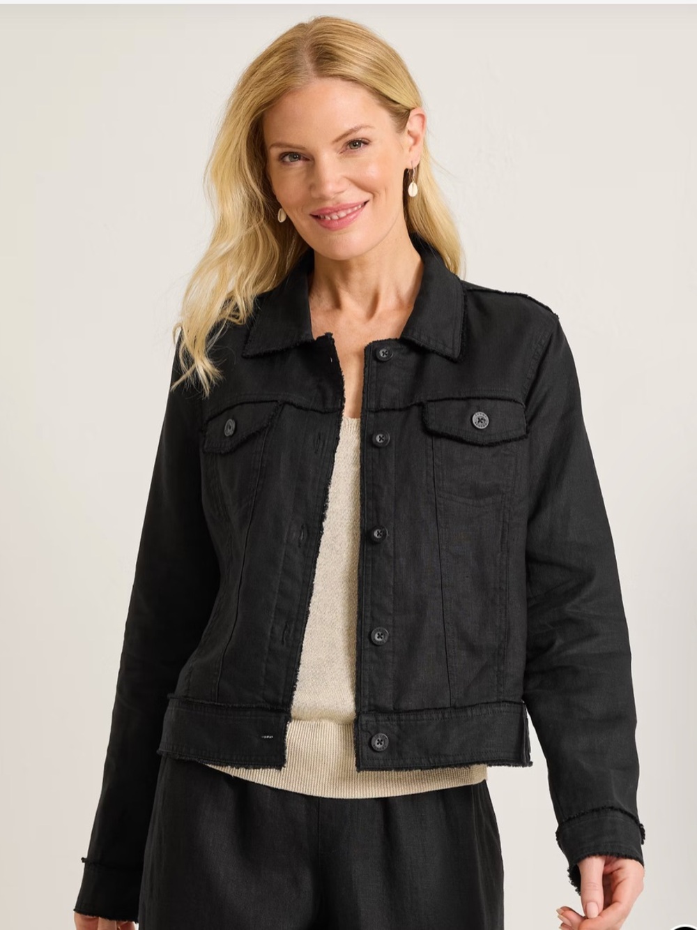 Tommy Bahama Black Casual linen Jacket